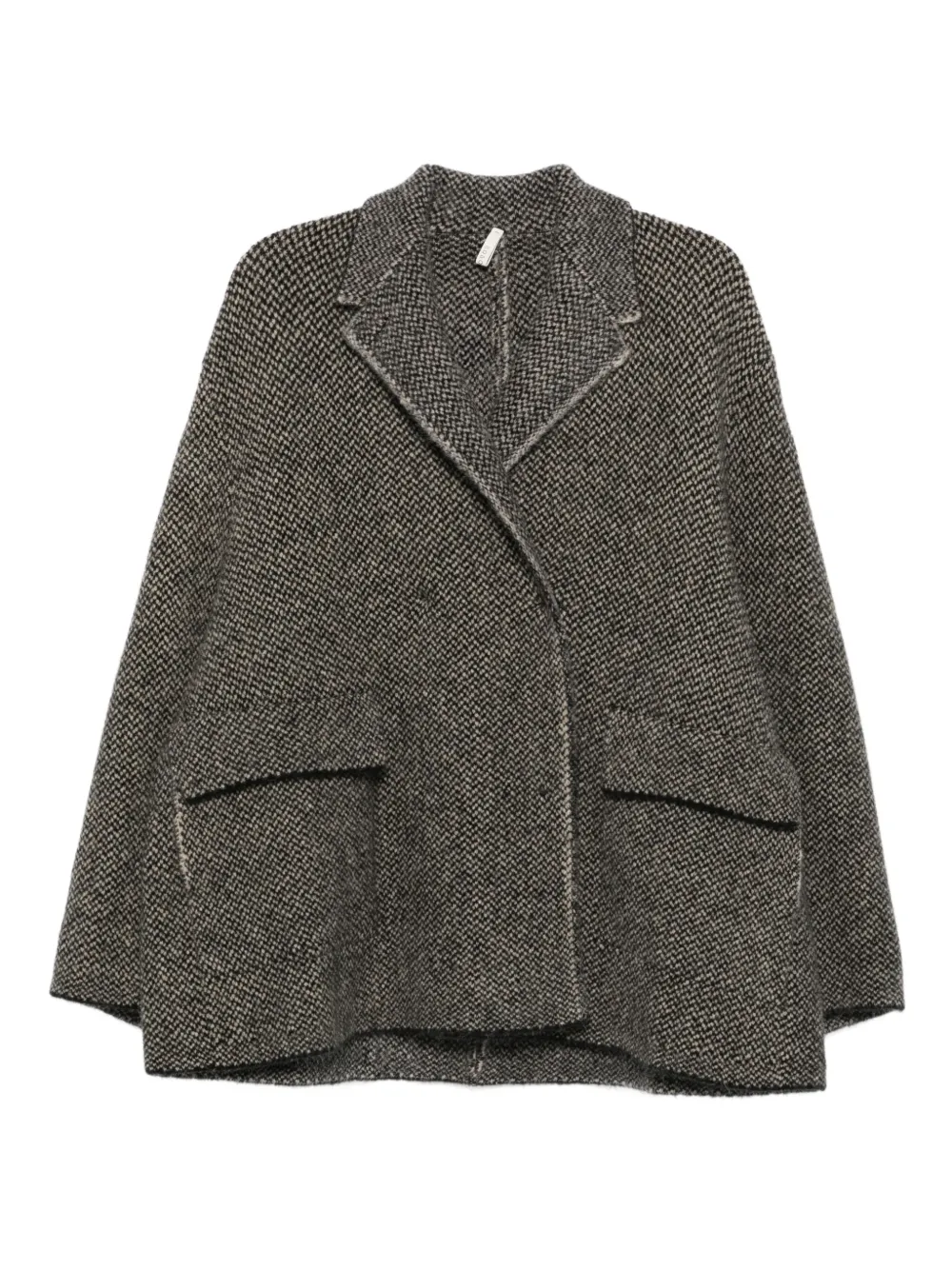 Boboutic herringbone-weave pocket coat | Black | Image 1