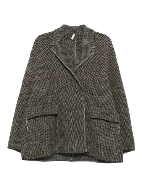 Boboutic herringbone-weave pocket coat