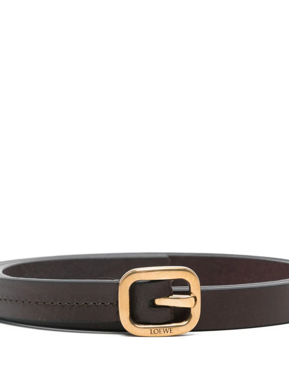  Loewe Leather Square-buckle Belt - Brown 