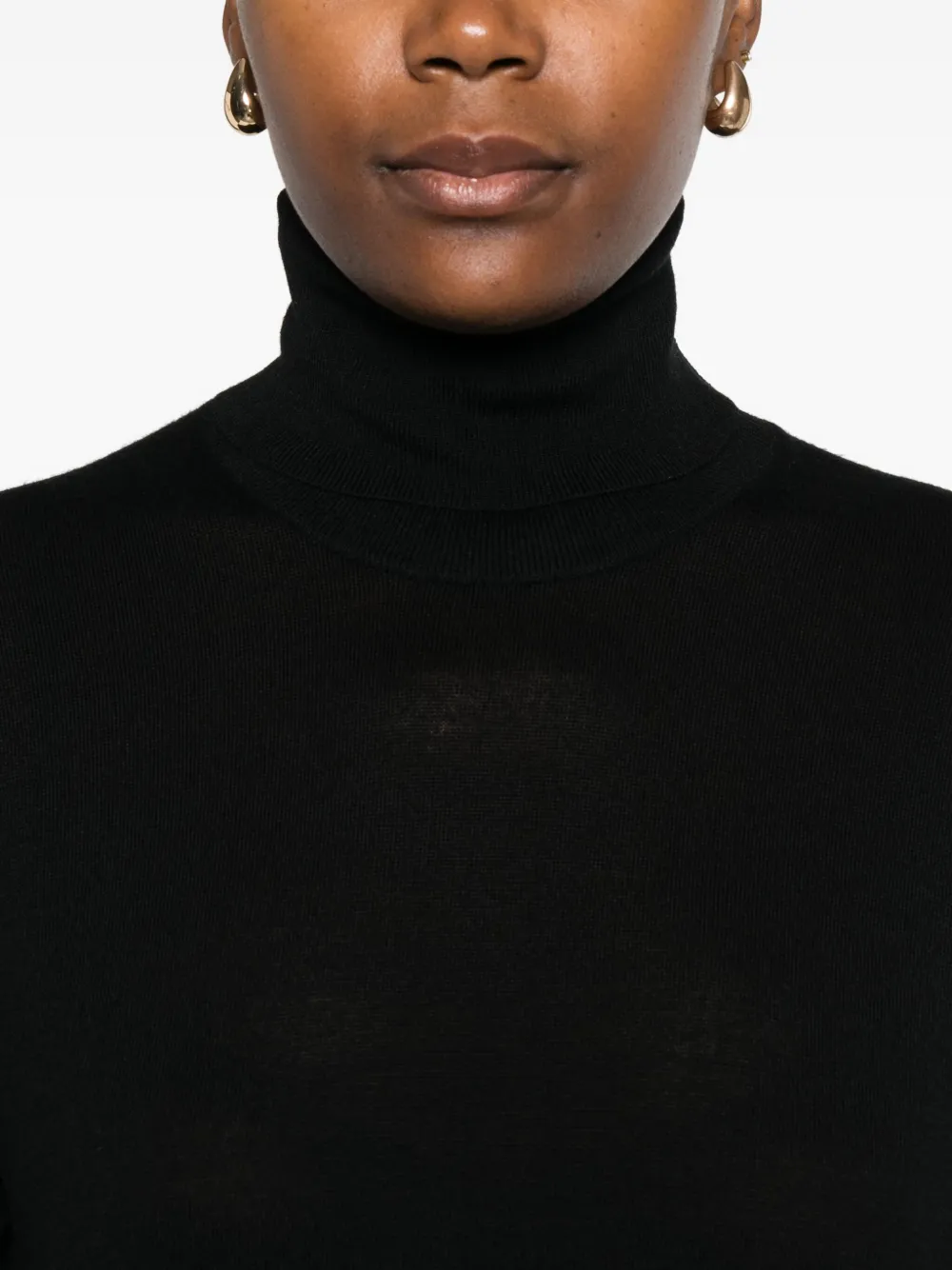 Totême Toteme Wool Turtle-neck Midi Dress In Multi
