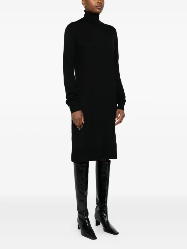 black turtleneck midi sweater dress Black Turtle Neck Long Sleeve Midi Sweater Dress *FINAL SALE*
