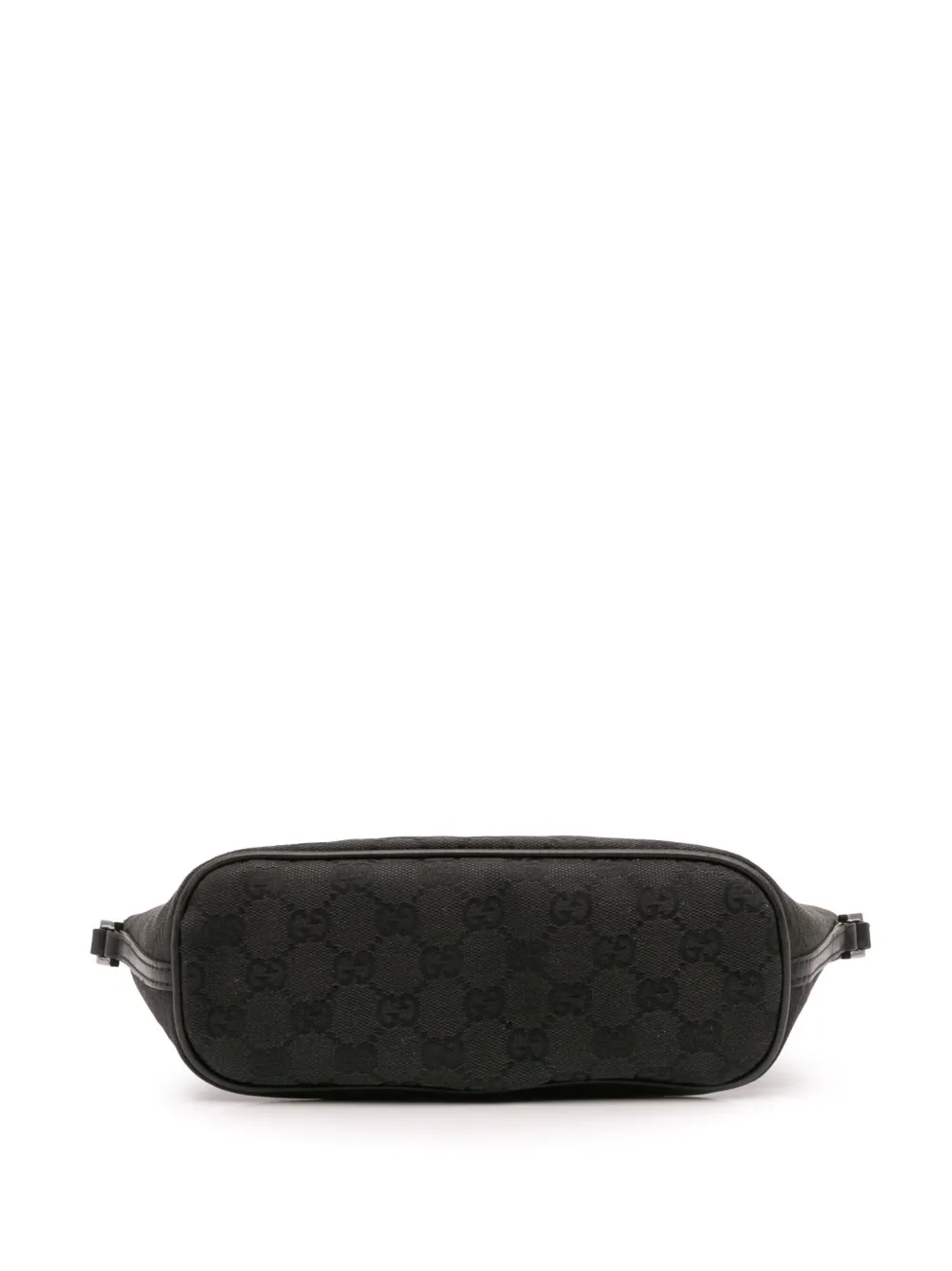 Pre-owned Gucci 2000-2015 Gg Canvas Boat Shoulder Bag In Black