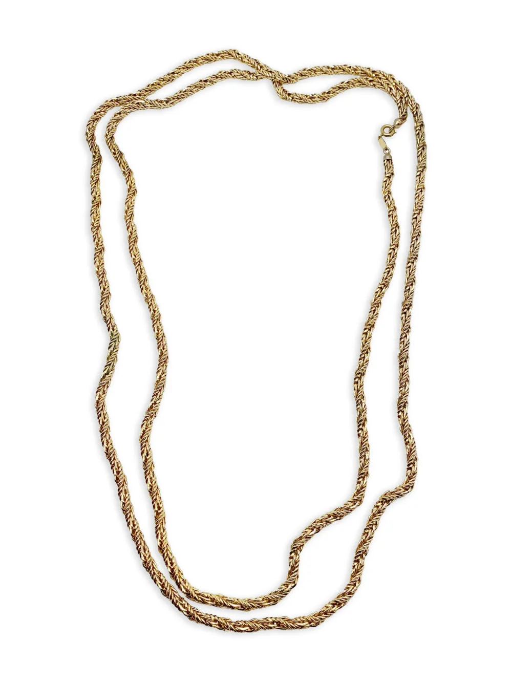 Christian Dior Pre-Owned 1968 ヘリンボーン ネックレス - ゴールドトーン Christian Dior Pre-Owned 1968 ヘリンボーン ネックレス - ゴールドトーン