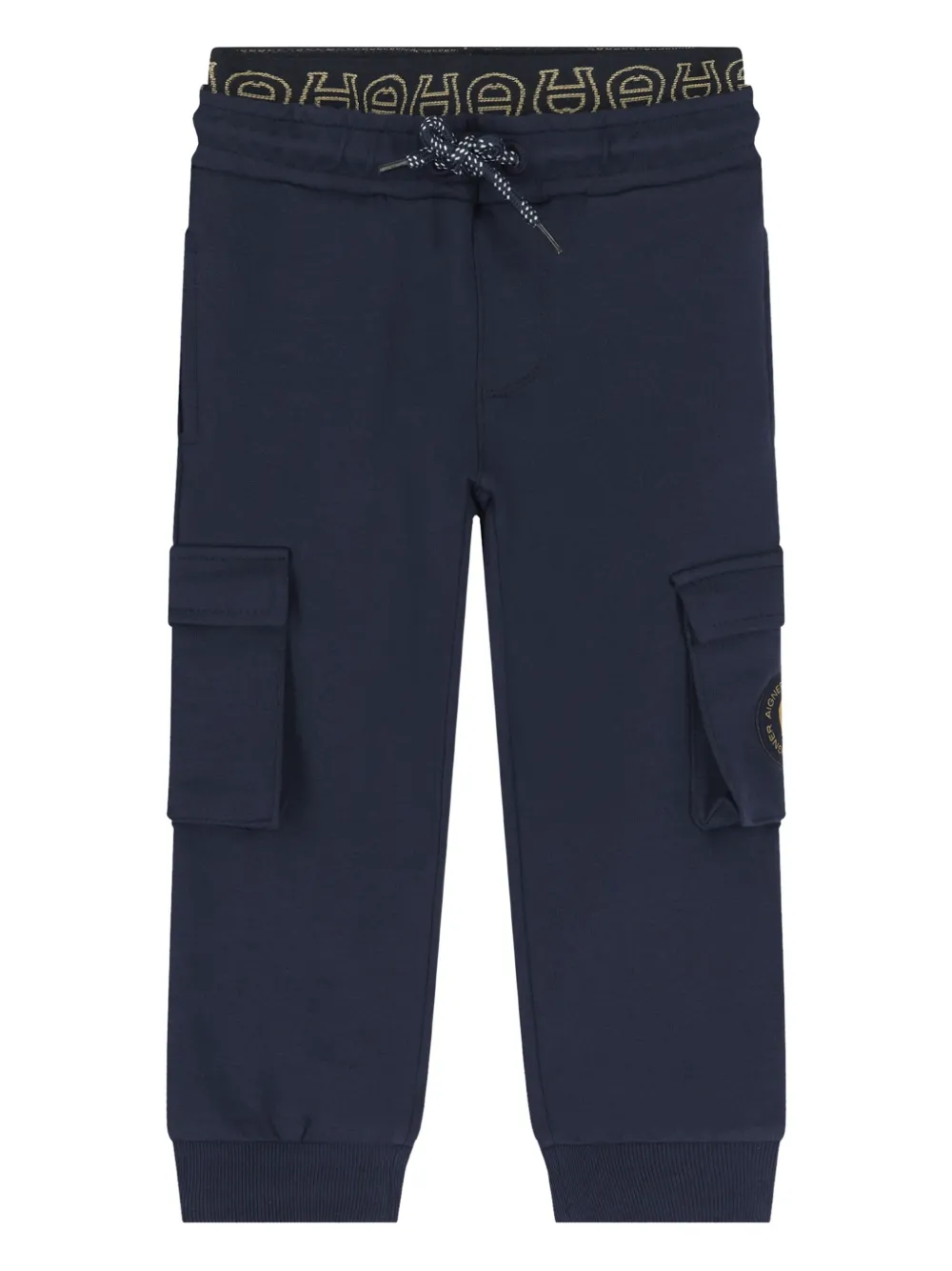 Aigner Logo-waistband Tracksuit Bottoms In Blue
