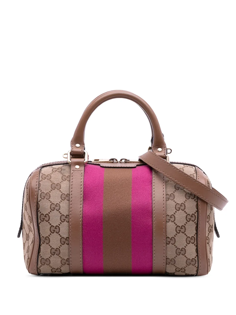 Gucci Pre-Owned 2016-2025 Small GG Canvas Web Joy Boston Bag satchel - Gucci Pre-Owned 2016-2025 Small GG Canvas Web Joy Boston Bag satchel -