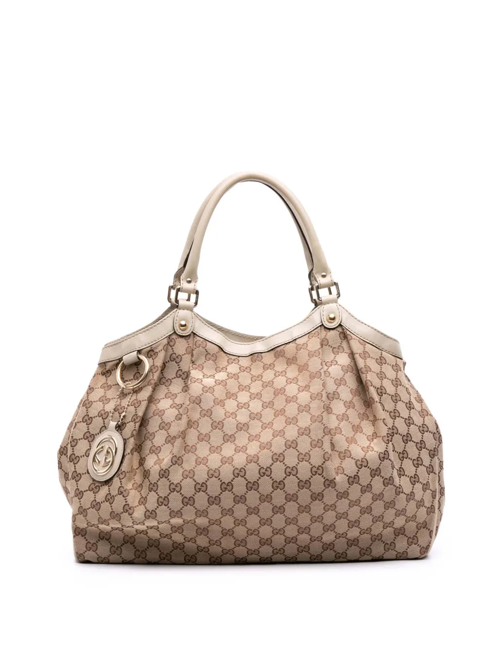 Gucci Pre-Owned 2016-2025 Large GG Canvas Sukey tote bag - ブラウン Gucci Pre-Owned 2016-2025 Large GG Canvas Sukey tote bag - ブラウン