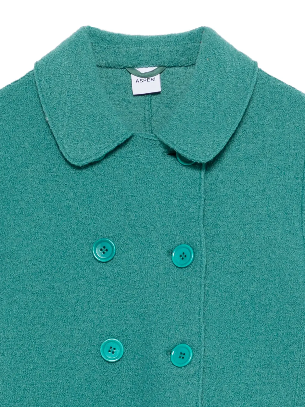 Aspesi Rounded-collar Wool Jacket In Multi