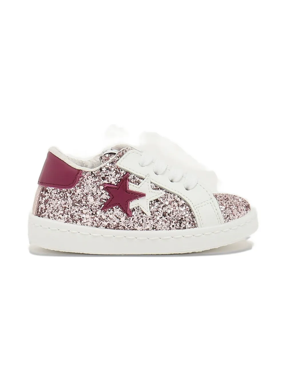2 Star Kids star-detail glitter sneakers Pink