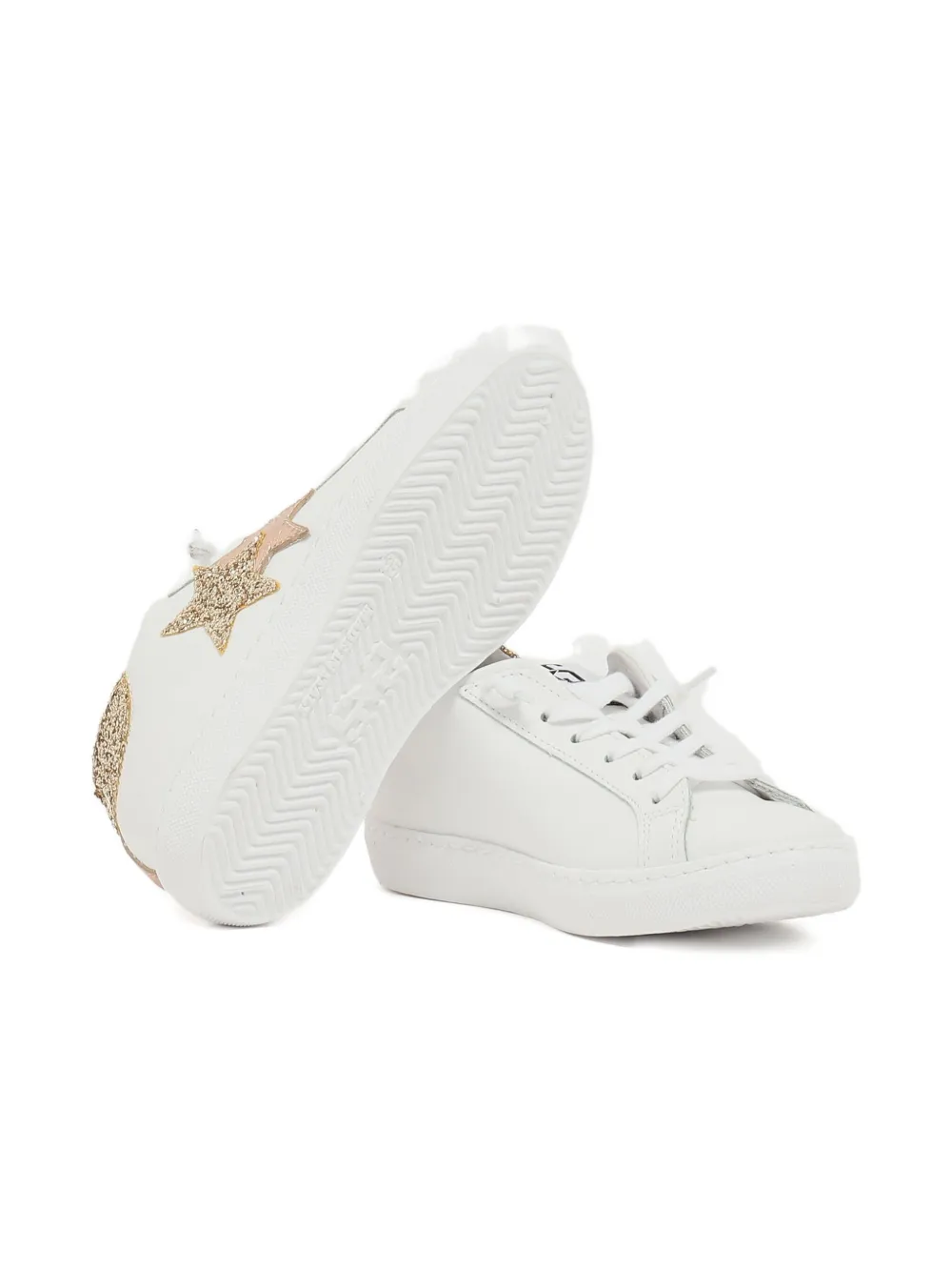 2 Star Kids Sneakers met ster met glitters Wit