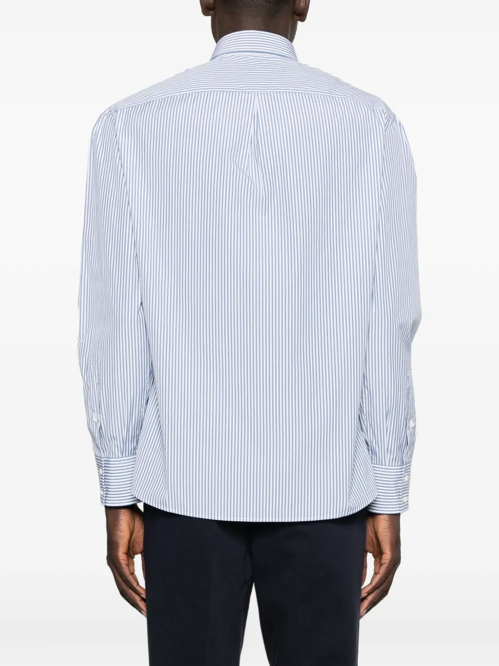 Brunello Cucinelli Gestreept overhemd Blauw