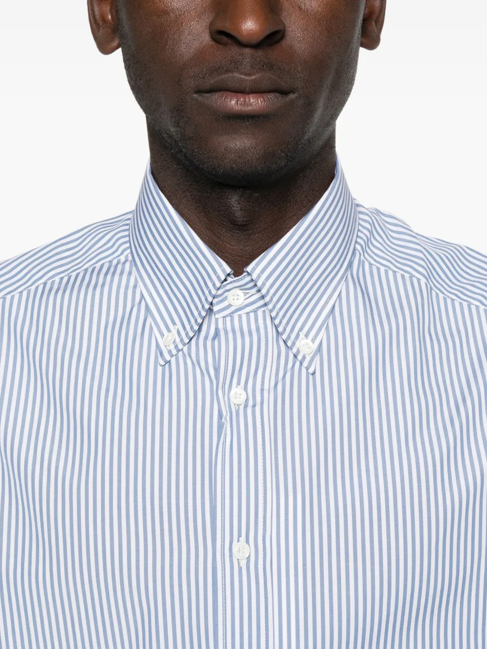 Brunello Cucinelli Gestreept overhemd Blauw