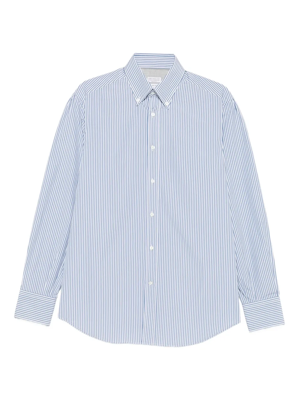 Brunello Cucinelli camisa con rayas estampadas | azul | Image 1