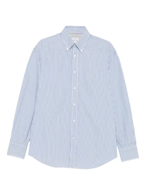 Brunello Cucinelli camisa con rayas estampadas