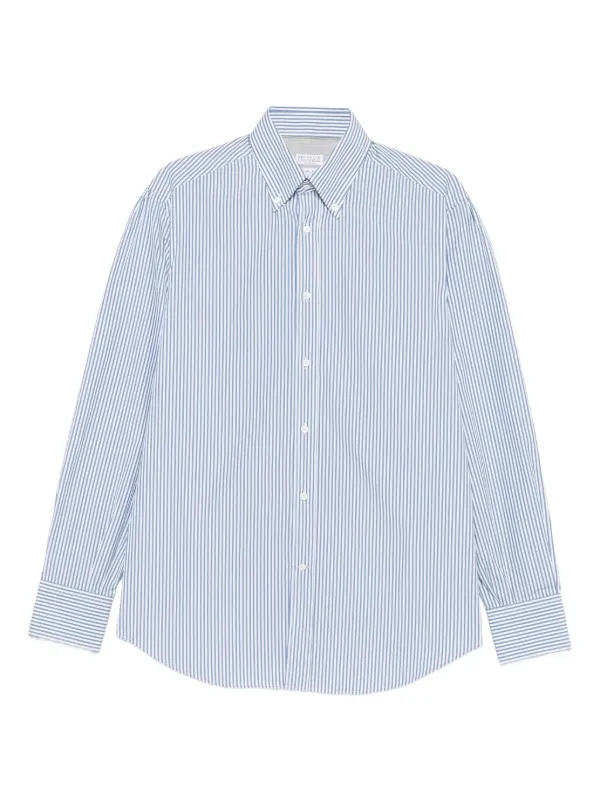 Brunello Cucinelli ストライプ シャツ | ブルー | FARFETCH JP