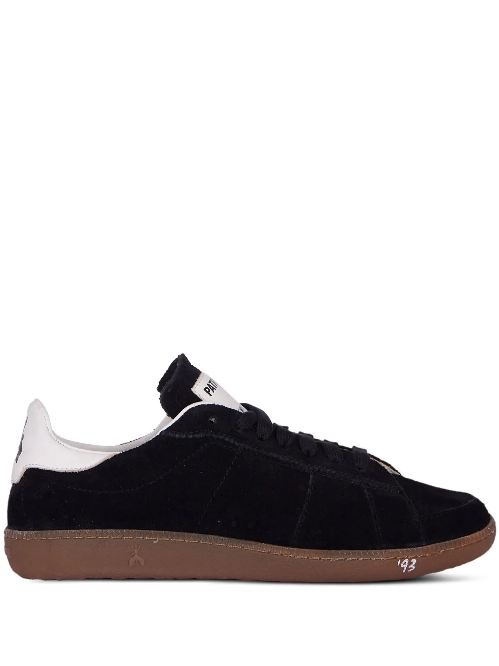 Patrizia Pepe Low-top suède leren sneakers Zwart