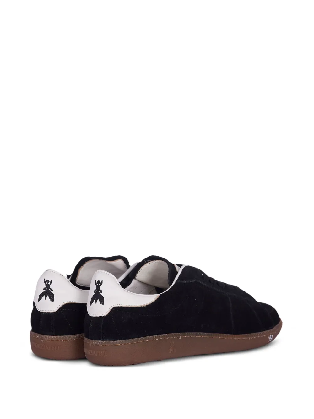 Patrizia Pepe Low-top suède leren sneakers Zwart