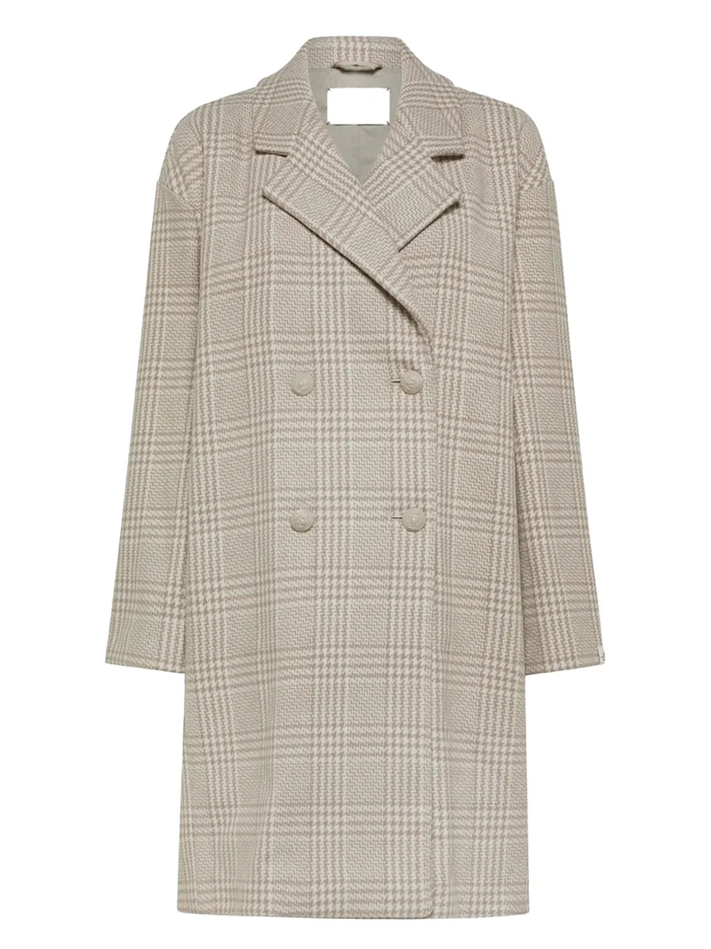 Peuterey houndstooth double-breasted coat | Neutrals | Image 1