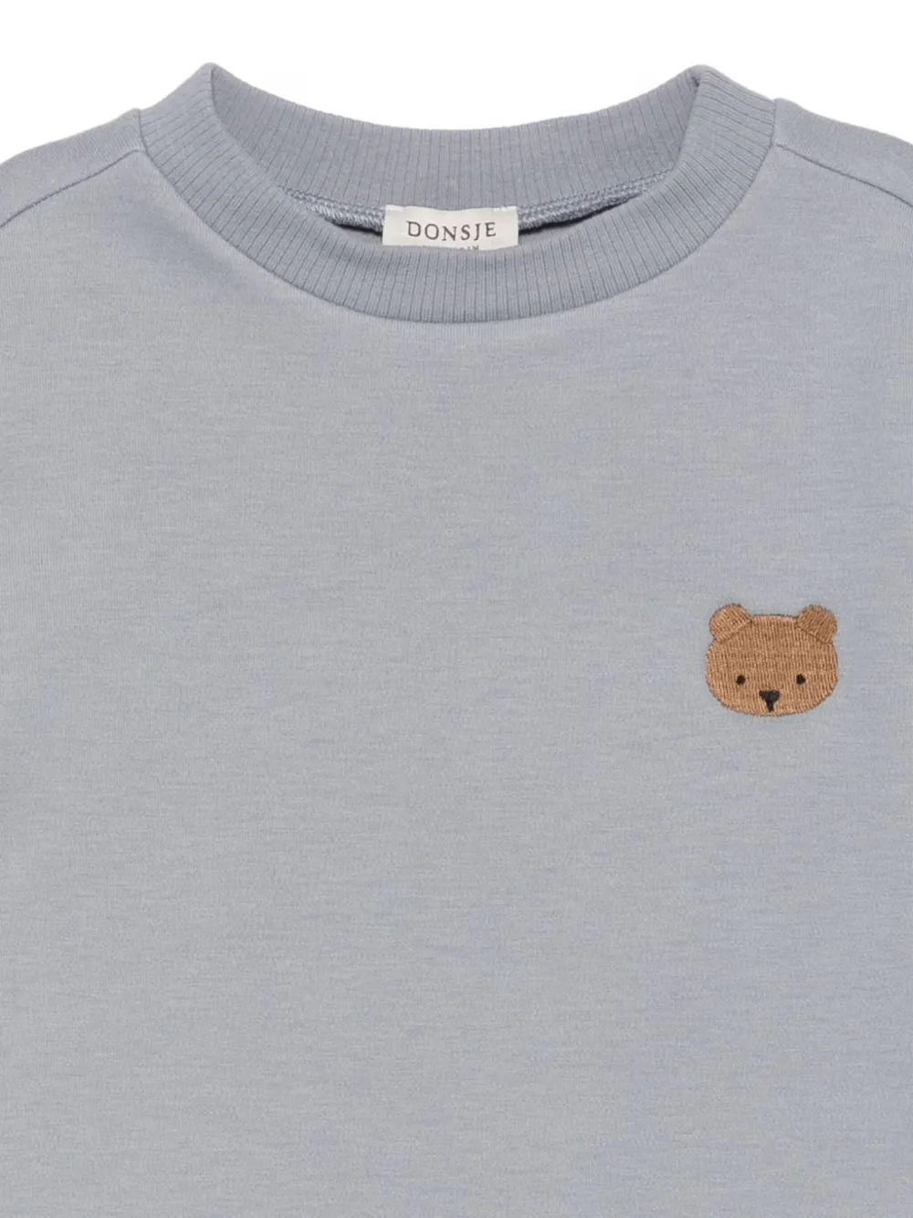 Donsje Embroidered-bear Sweatshirt In Gray