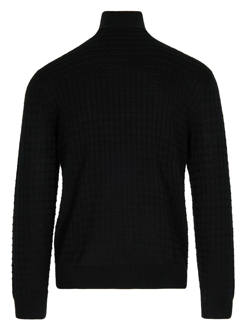 Emporio Armani zip-front grid-pattern cardigan | Cardigans | Image 2