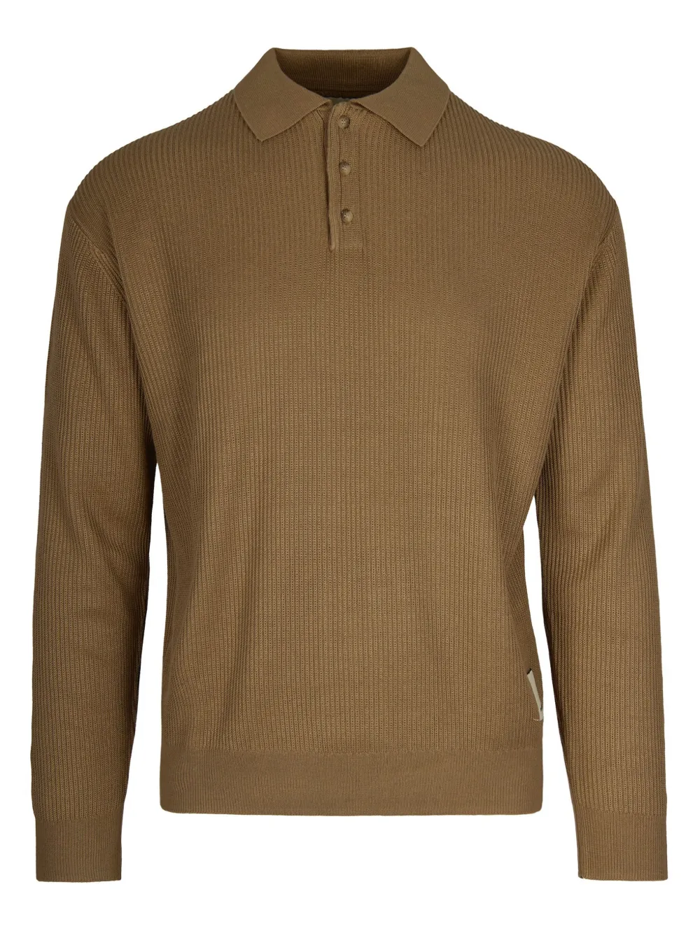 Emporio Armani ribbed polo shirt | Brown | Image 1