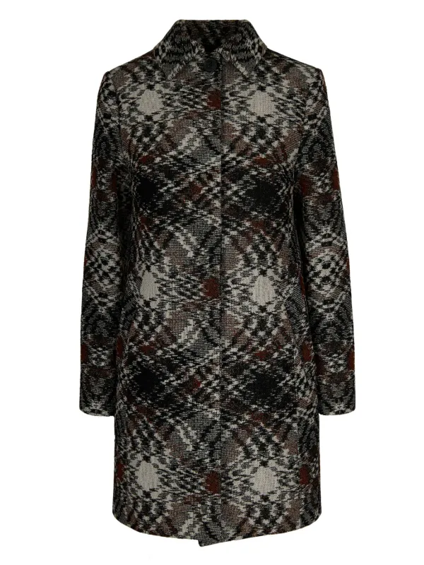 Missoni Patterned Button Coat in Brown