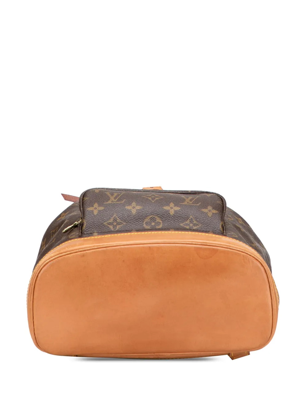Pre-owned Louis Vuitton 1997 Monogram Montsouris Mm Backpack In Brown