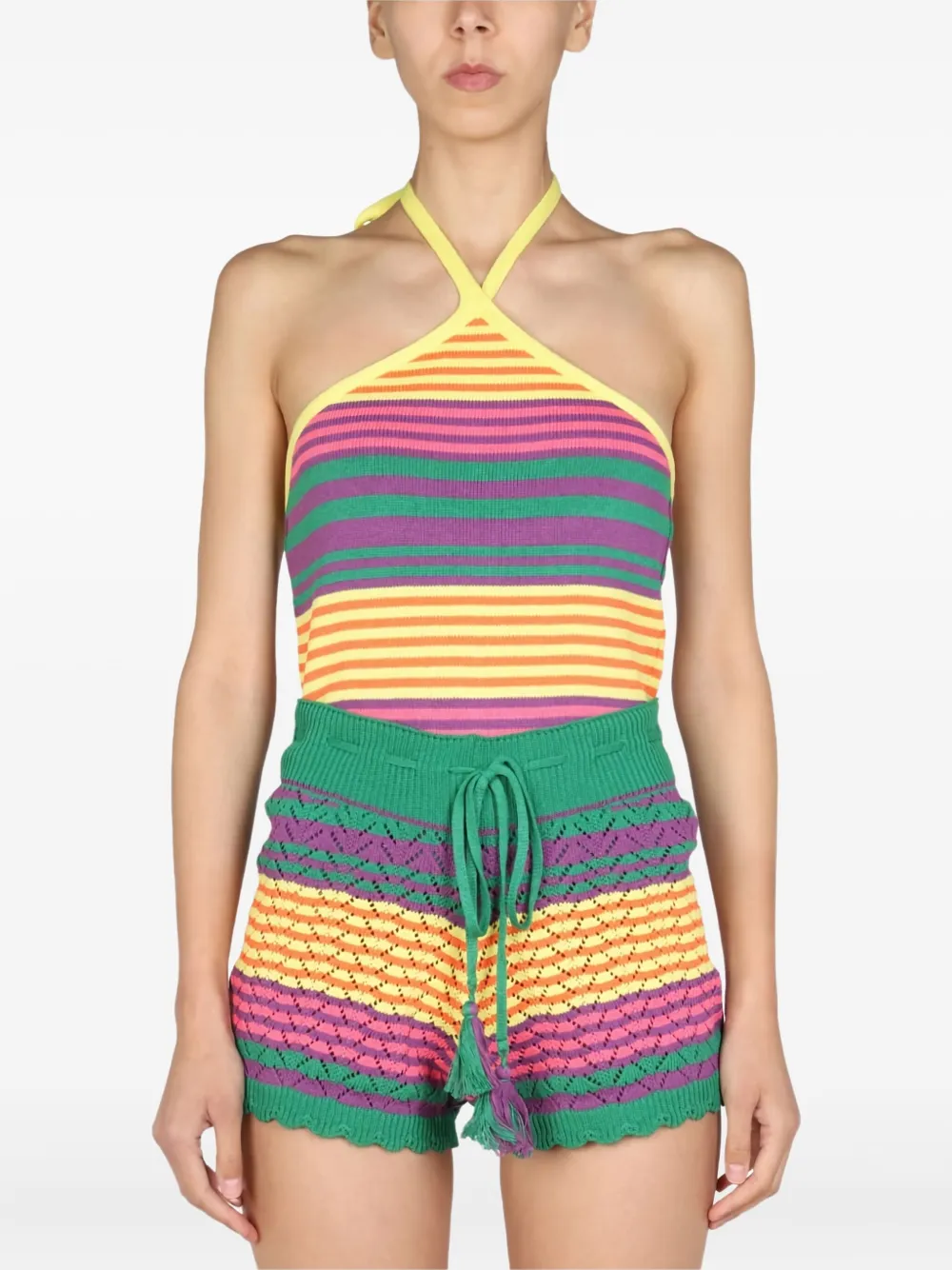 Gallo haut rayé à dos-nu | jaune | Image 1