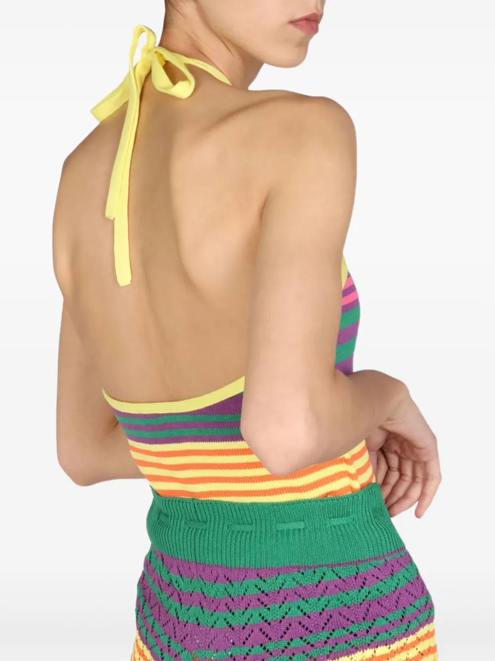 Gallo Gestreepte haltertop Geel