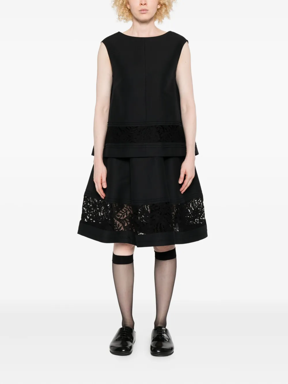 Marni embellished cotton skirt - Zwart