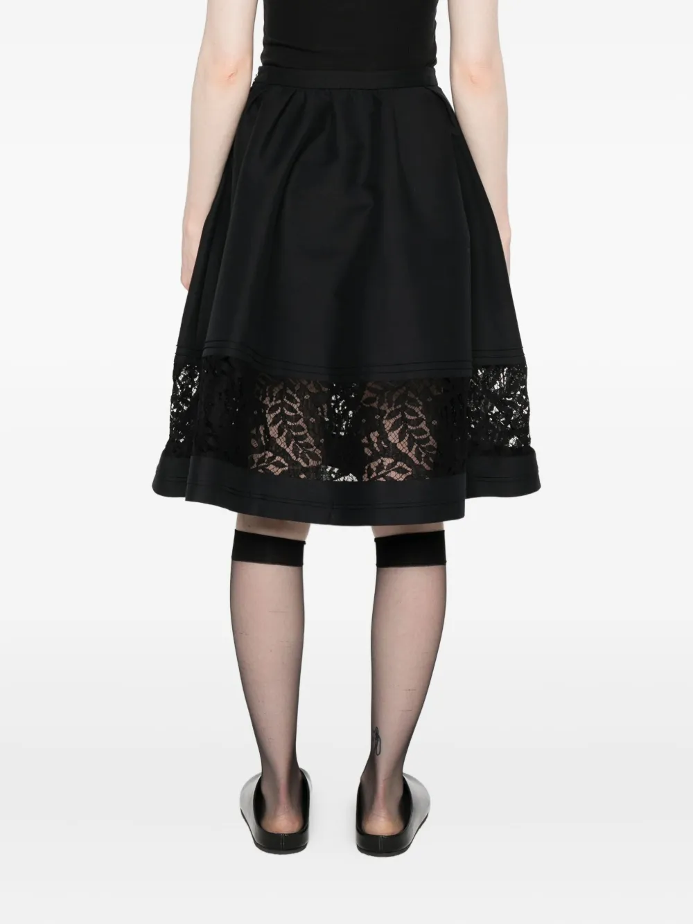 Marni Embellished Cotton Skirt In Black