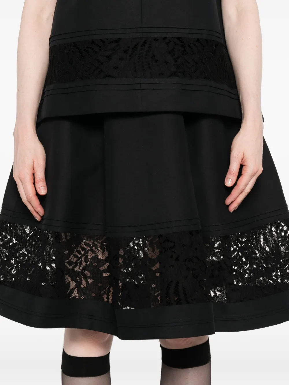 Marni Embellished Cotton Skirt In Black