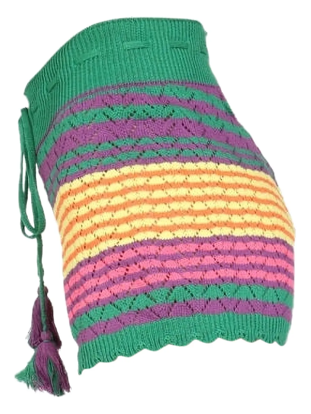  Gallo Tassel-detail Drawstring Shorts - Green 