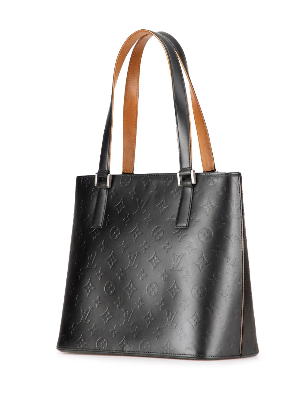 Pre-owned Louis Vuitton 2003 Monogram Mat Stockton Tote Bag In Gray