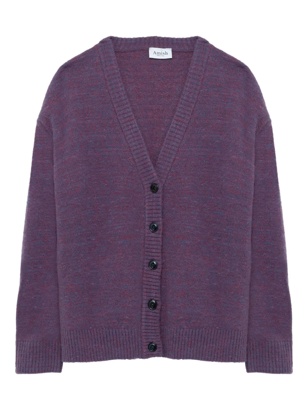 AMISH button V-neck cardigan | morado | Image 1