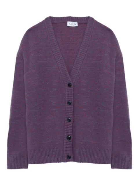 AMISH button V-neck cardigan