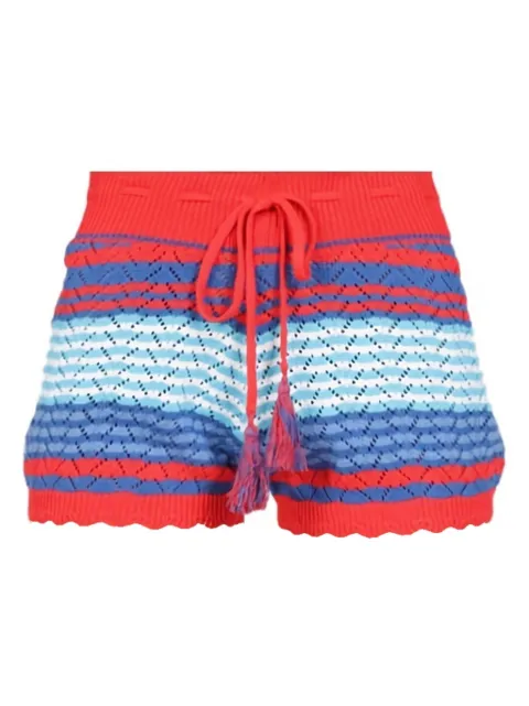 Gallo striped tassel-detail shorts