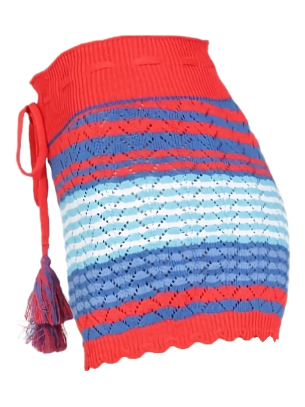 Striped Tassel-Detail Shorts