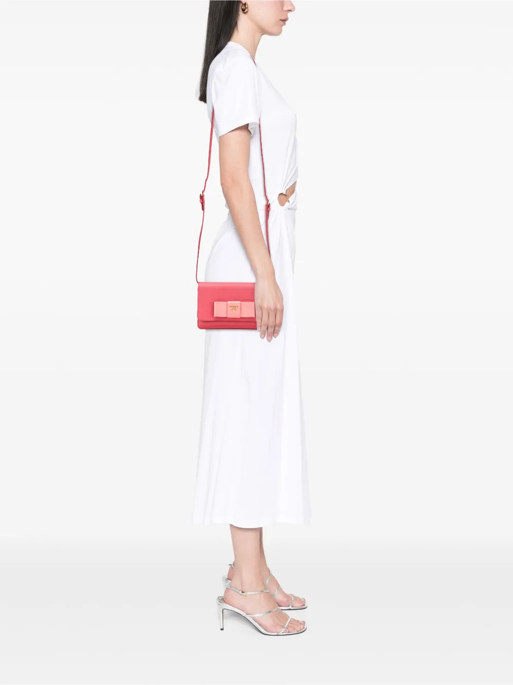 Prada Pre-Owned 2000-2025 Saffiano Lux Bow Wallet On Strap crossbody bag | Pre-Owned | Image 2