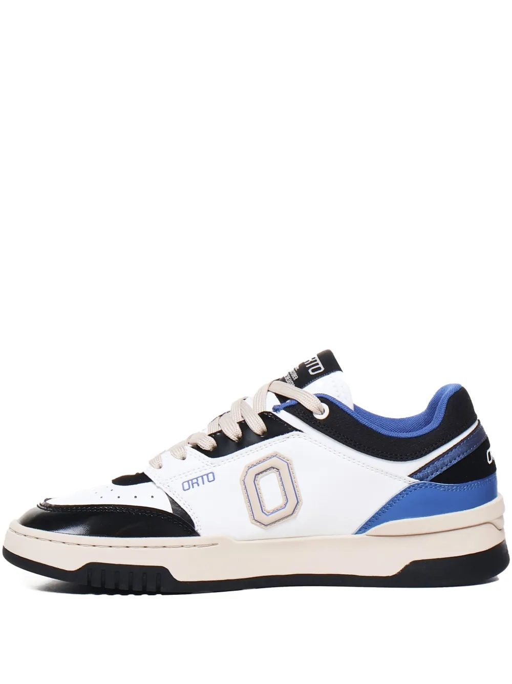 Orto Eclipse logo-patch leather sneakers White