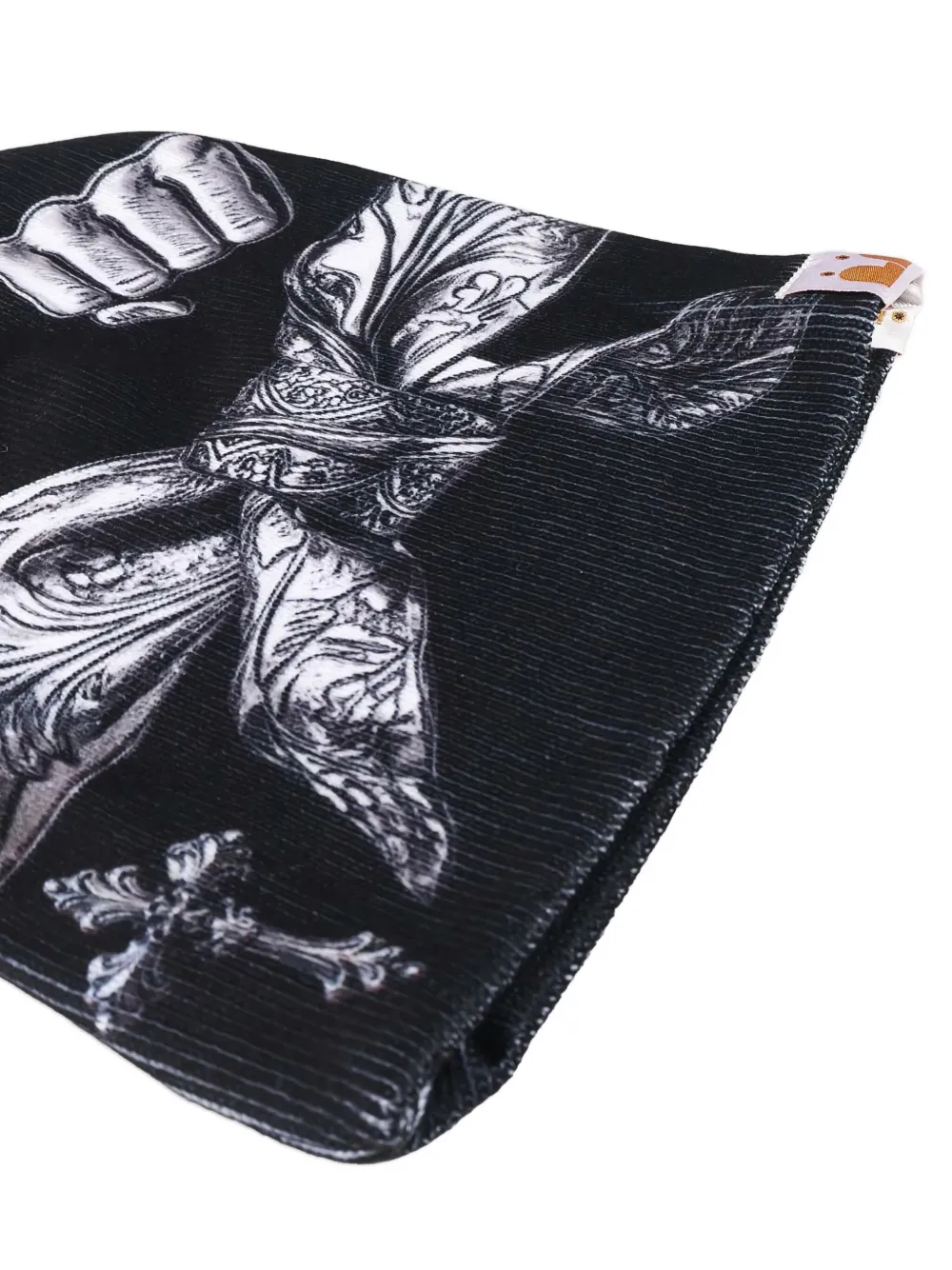 Pdf Channel Tied-bandana Printed Beanie In Black