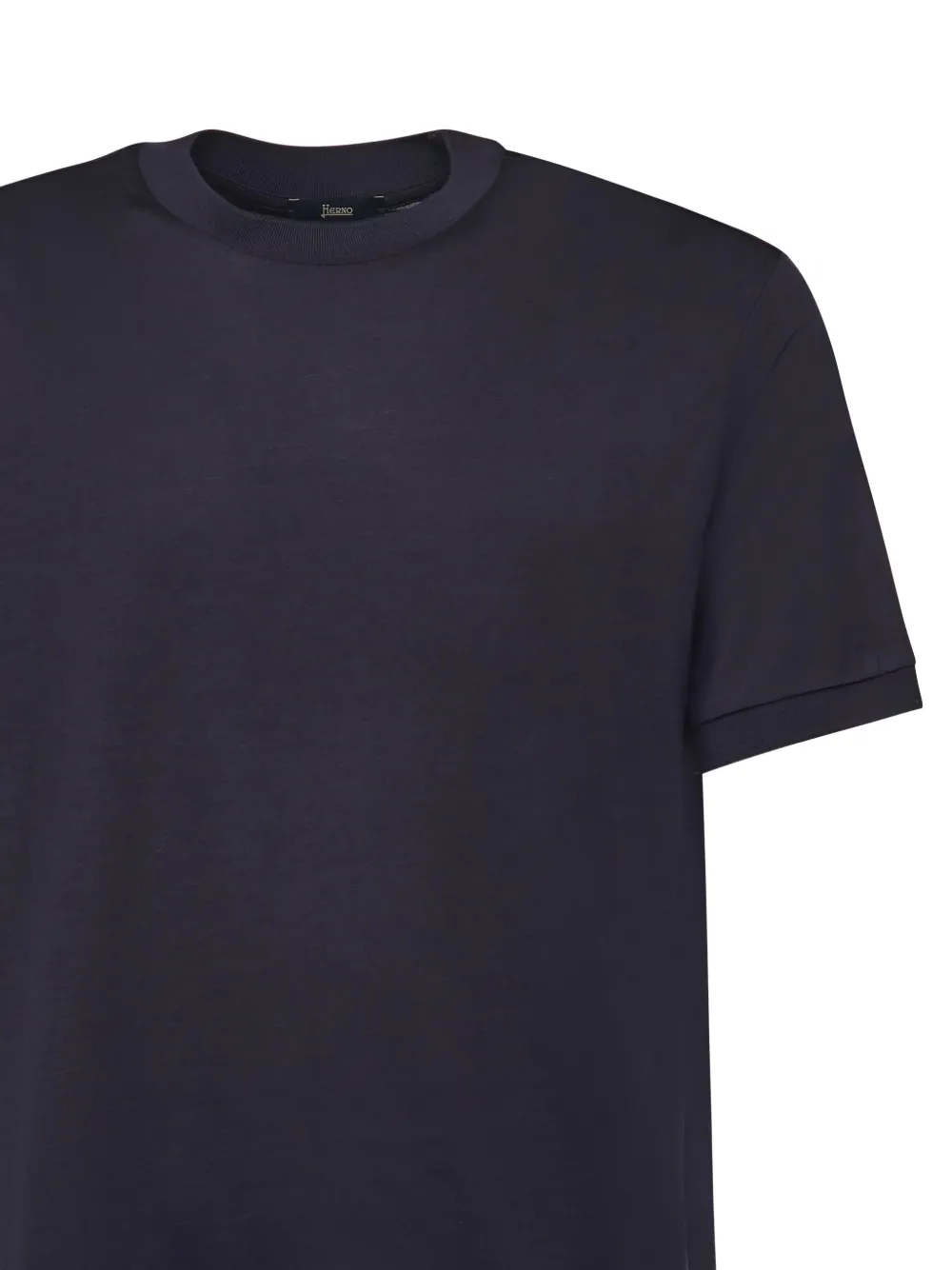 Herno Crew-neck Wool T-shirt In Blue