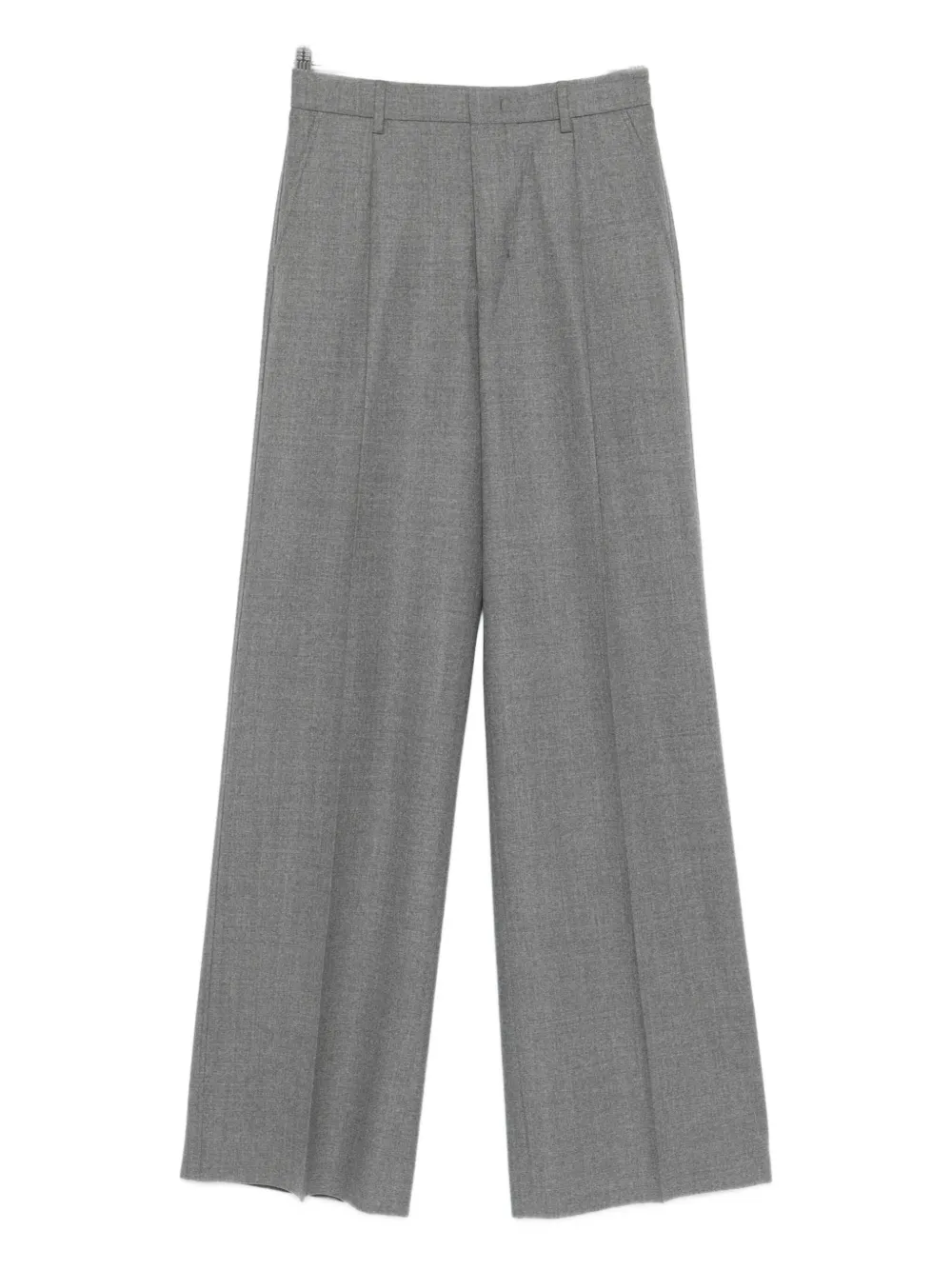 Cellar Door Wide-leg High-waisted Trousers In Gray