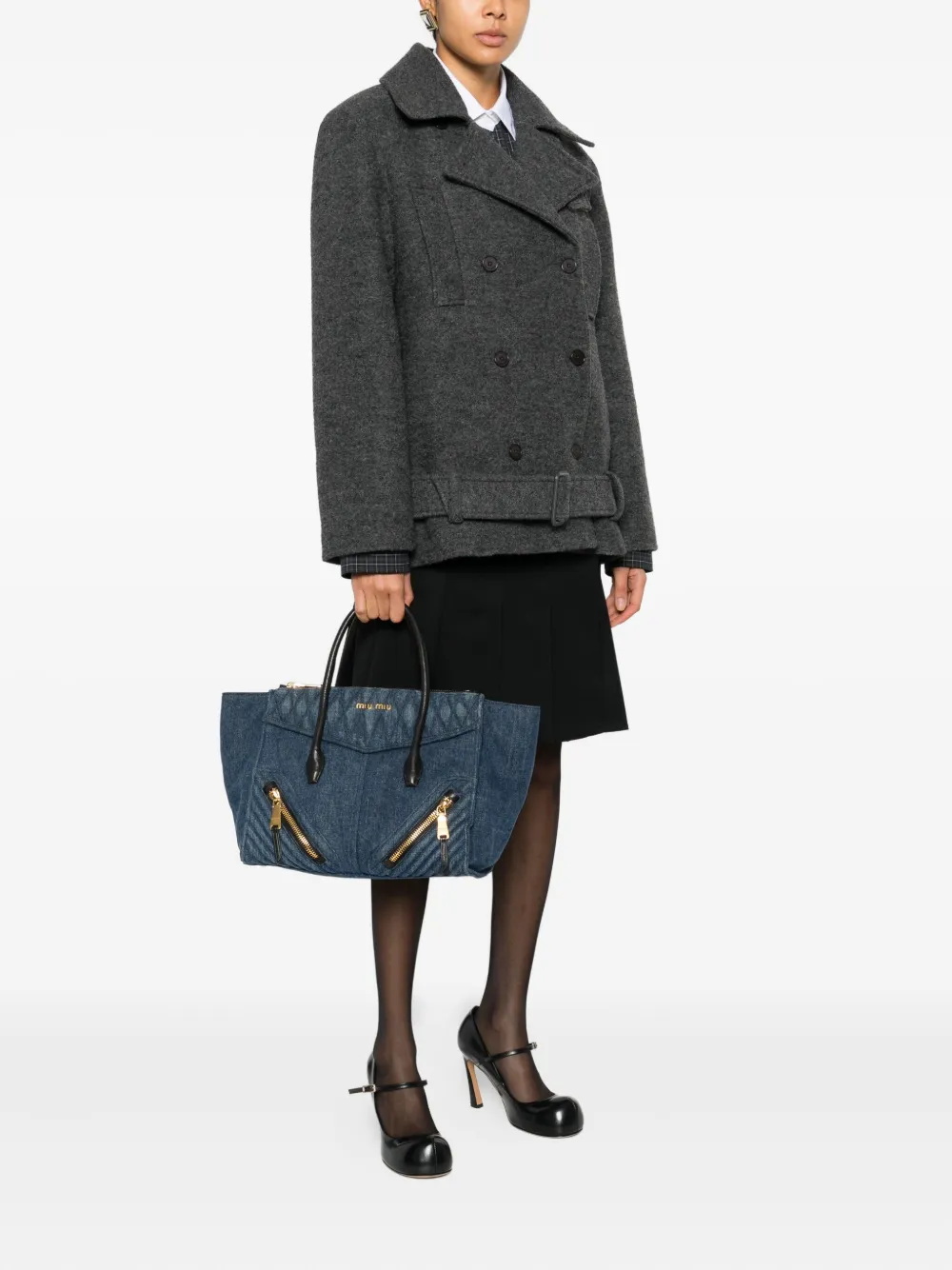 Miu Miu quilted-panel tote bag | Image 2
