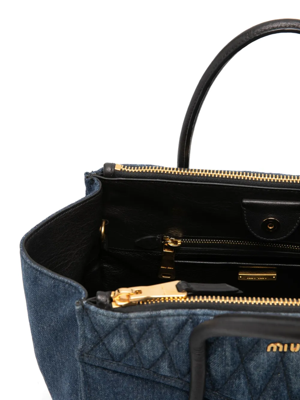 Miu Shopper met gewatteerd vlak Blauw