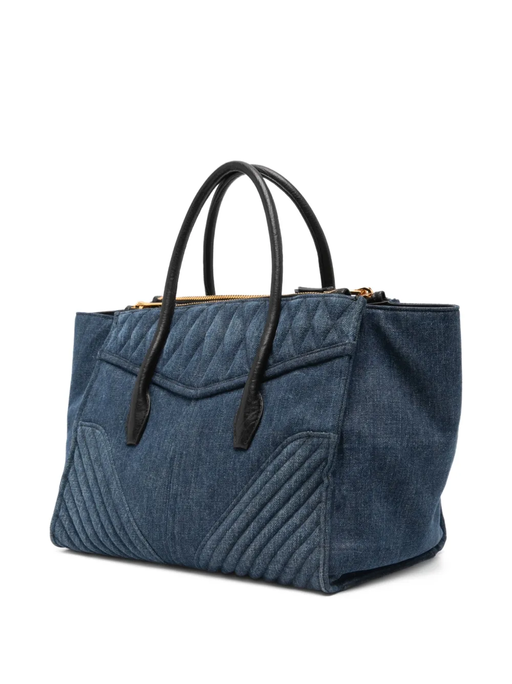Miu Shopper met gewatteerd vlak Blauw