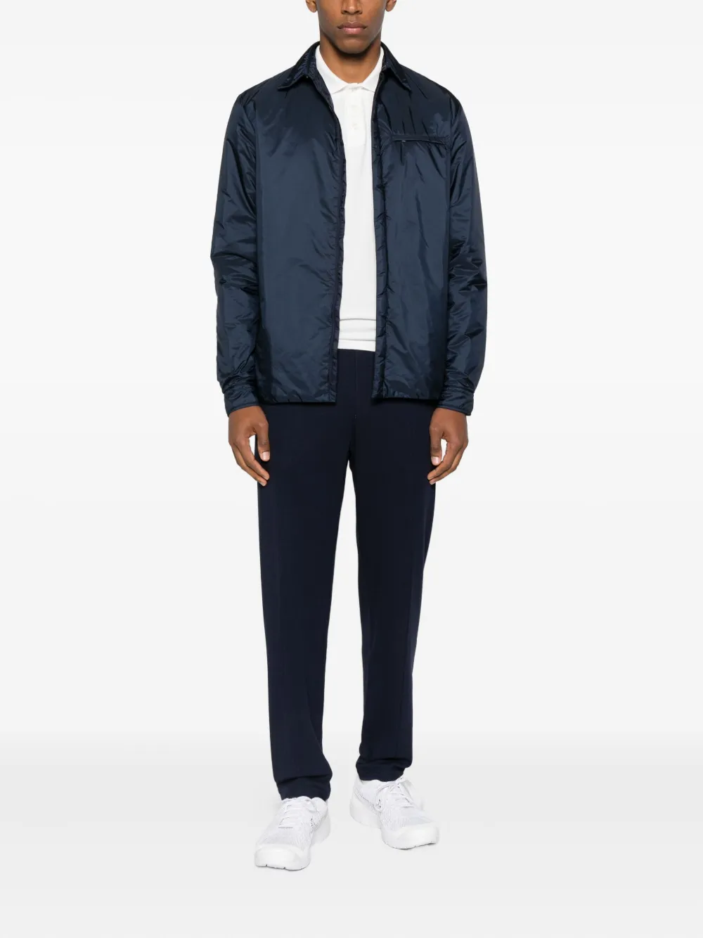 Prada Linea Rossa zip-pocket overshirt | Blue | Image 1