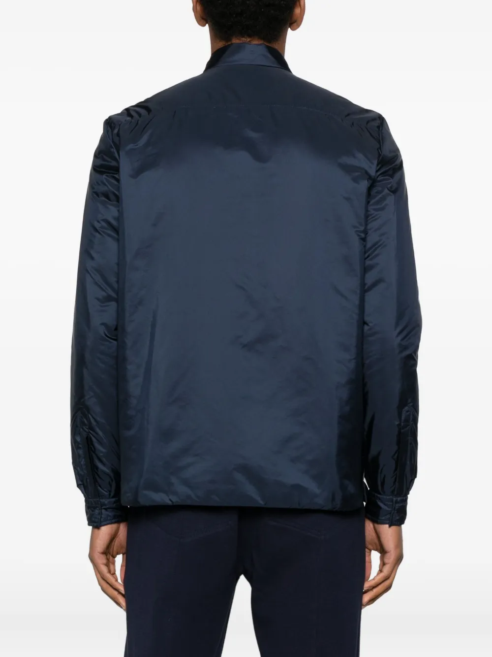 Prada Linea Rossa Shirtjack met ritszak Blauw