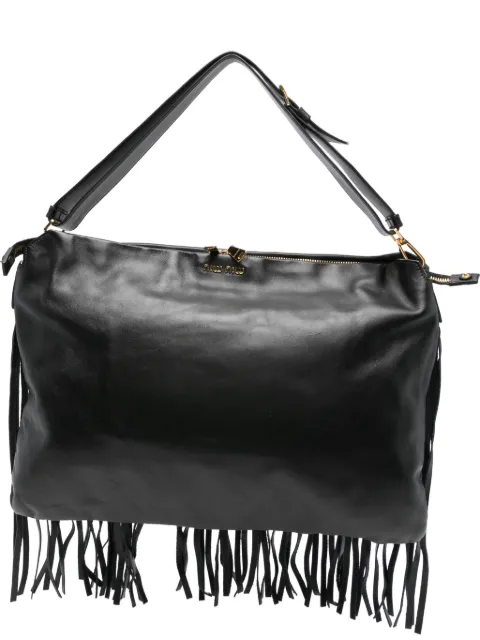 Miu Miu fringe leather shoulder bag