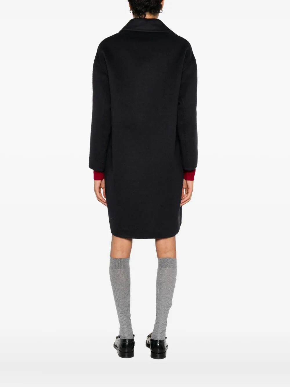 Prada Single-breasted Coat In Black