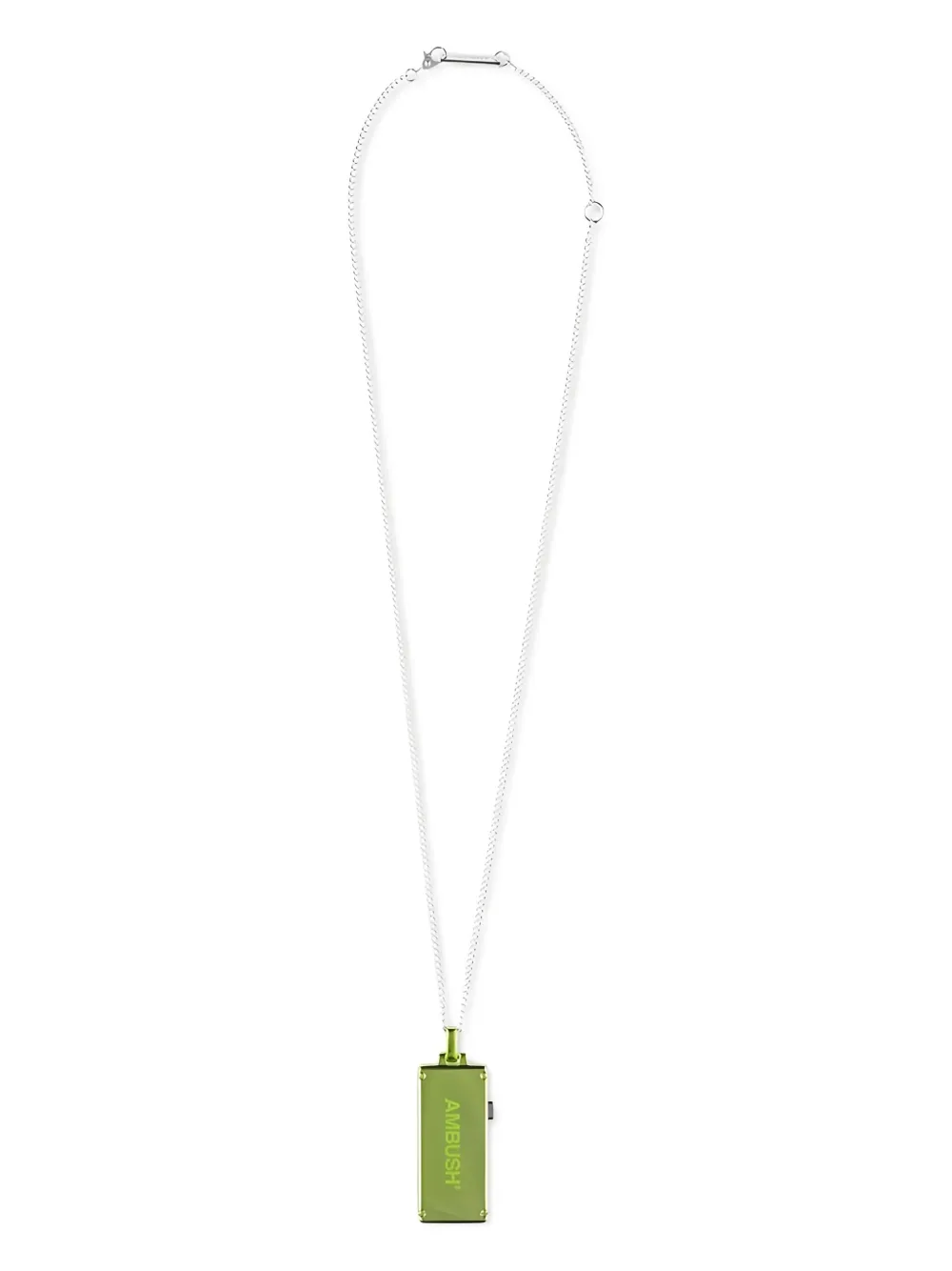 AMBUSH USB rectangle necklace | Green | Image 1
